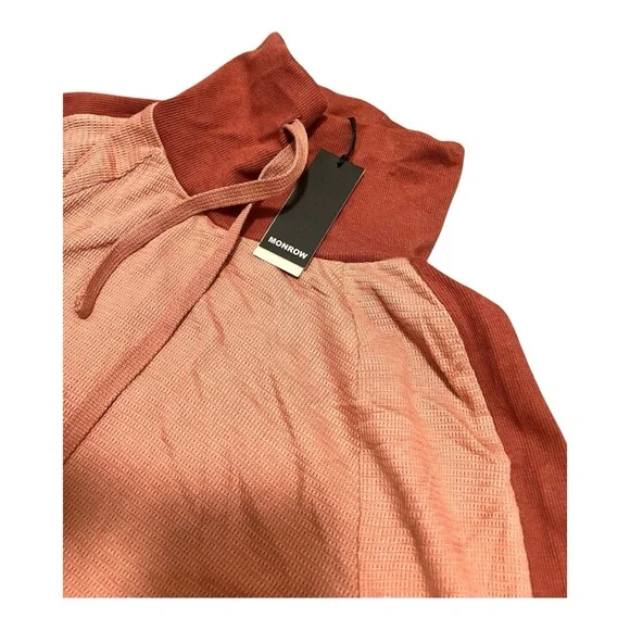 Monrow Women's Cowl Neck Sweater - Dusty Rose - Picture 4 of 4